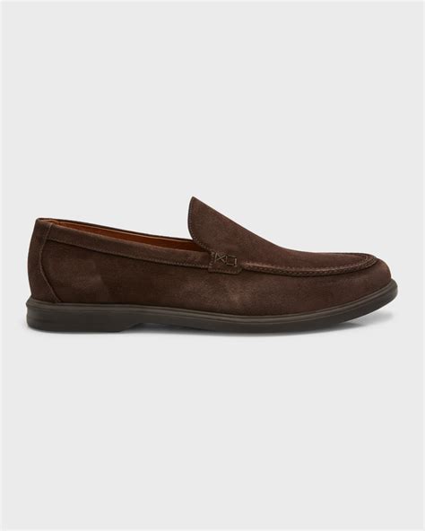 Peter Millar Men's Excursionist Leather Venetian Loafers | Neiman Marcus
