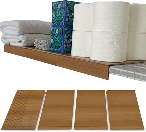 LEAPOAK Wire Shelf Cover - Adjustable Engineered Wood Panels with Extra ...