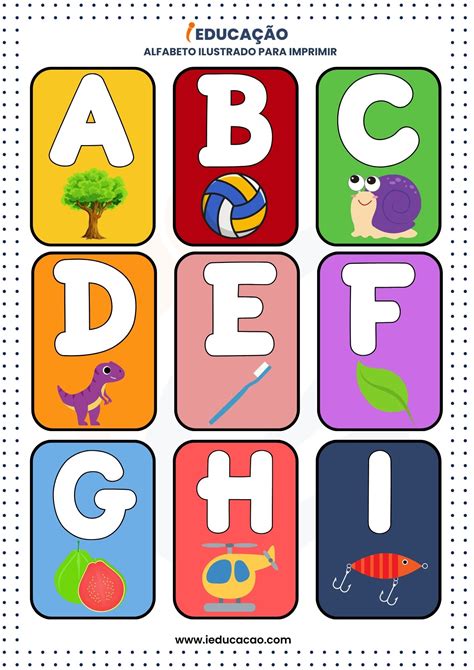 Alfabeto Ilustrado Para Imprimir Letra Por Letra - BINKEDU