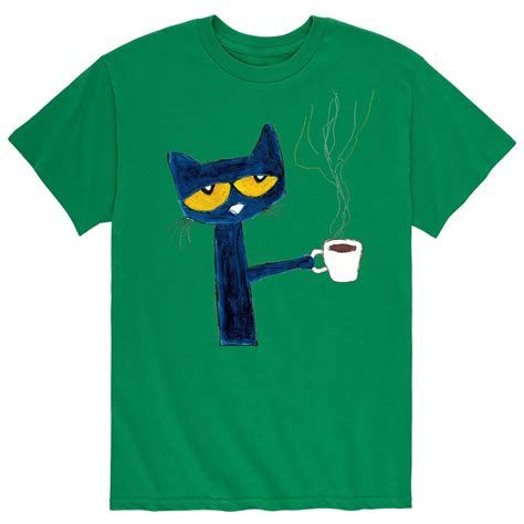 Pete the Cat - Pete with Coffee - Men's Short Sleeve Graphic T-Shirt ...