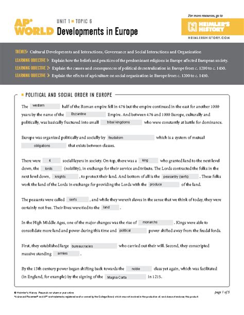 AP World Unit 1 Topic 6 Noteguides - H E I M L E R S H I S T O R Y. C O ...