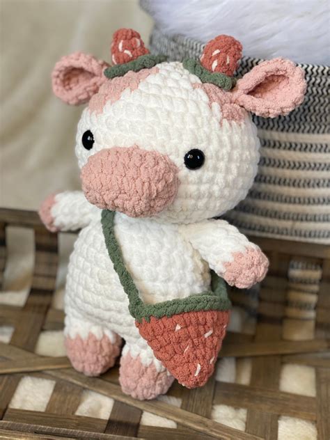 "Smells like strawberries!! Strawberry Cow plushie! Super chunky and ...