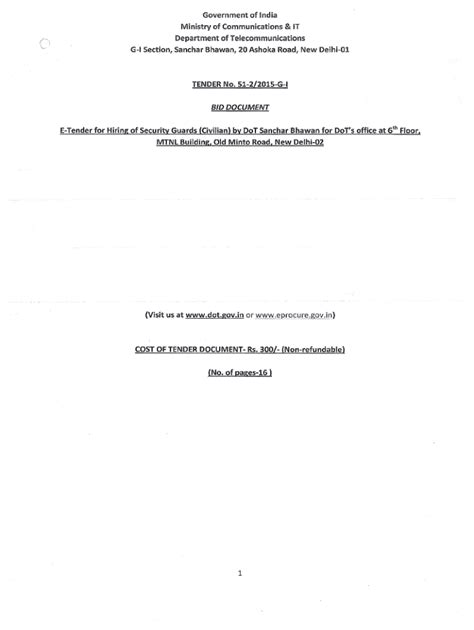 Fillable Online dot gov Ministry of Communications & IT, Government of ...