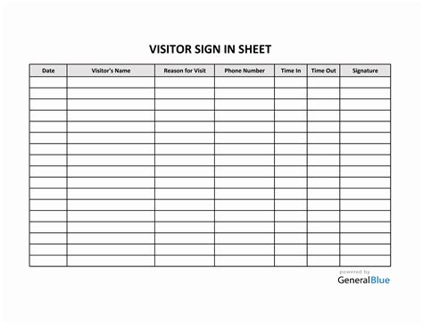 Editable Sign In Sheet Printablefree Downloadable Sign Templates