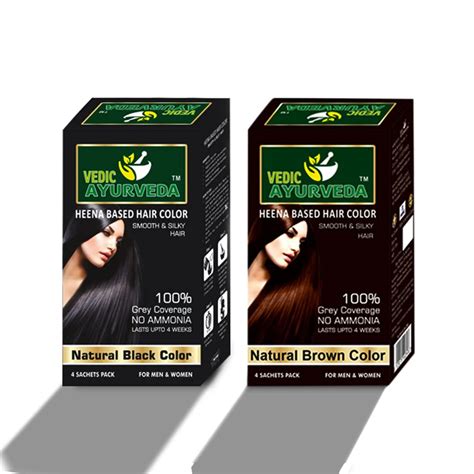 Buy VEDICAYURVEDA Natural Henna Hair Color No Ammonia Black & No ...