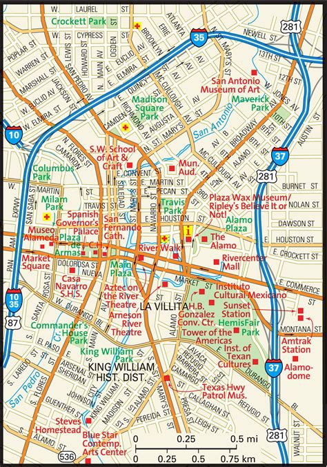 Printable Map Of San Antonio