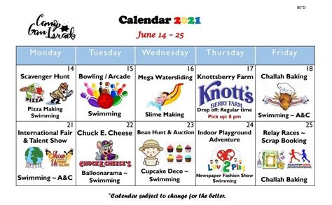 Calendar - Chabad Jewish Community Center