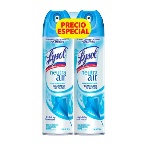 Lysol® Spray Desinfectante Eliminador de Olores Neutra Air® Paquete de ...