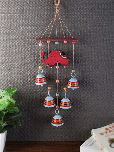 Tinkle Bells Pink Elephant Blue Bells Wall Decorative/ Wind Chime ...