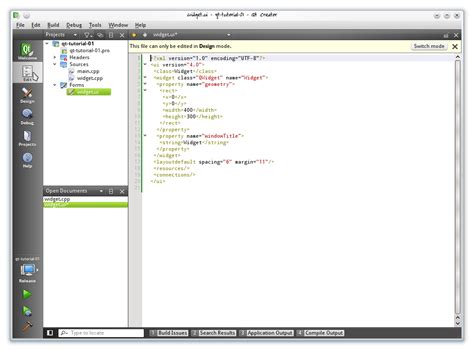 Qt Creator UI Tutorial 的图像结果
