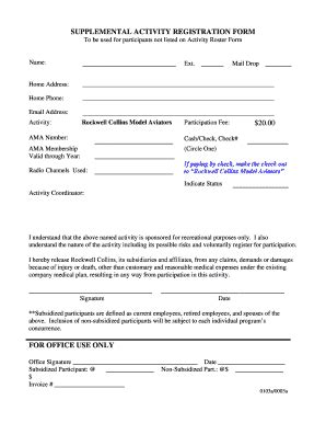 Fillable Online Membership Application Form (.pdf) - Rockwell Collins ...
