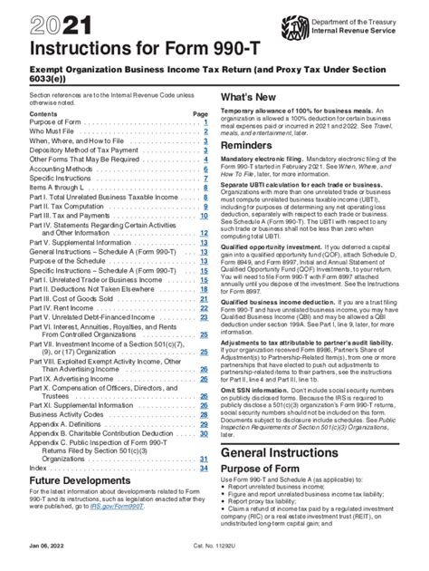 2021 Form IRS Instructions 990-T - Blank Fillable Template | Fill Out ...