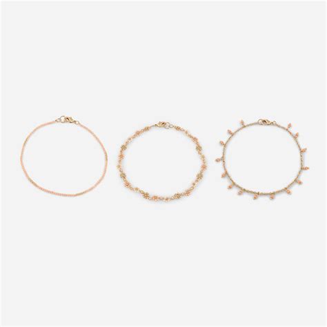 Peach Breeze Anklet Set (3 Pieces) – toniq-fashion