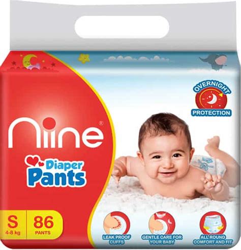 Buy NIINE DIAPER PANTS SMALL MEGA PACK 86 PANT Online & Get Upto 60% ...