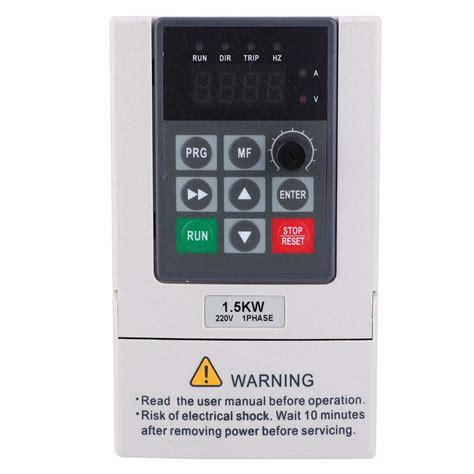 Buy VFD 220V Inverter, 1.5KW Single Phase to 3 Phase Variable Frequency ...