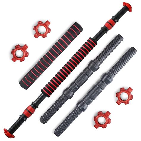 KNK Dumbbell Rods with Connectors Barbell Rods Weight Lifting Strength ...