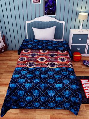 Athom Living Marvel Black Panther Grid View Kids Comforter 300 GSM 135