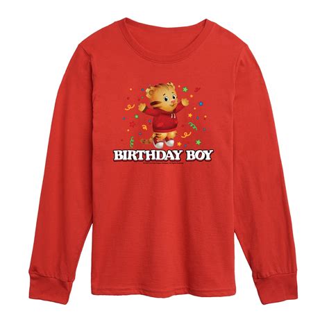 Daniel Tiger - Birthday Boy - Toddler Long Sleeve Graphic T-Shirt ...