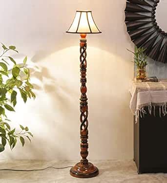 Devansh A324, Cotton Drum Designer Fashionable Wooden Floor Lamp for ...