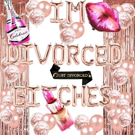 Divorce Party Decorations Rose Gold I’m Divorced Balloons Just Divorced ...