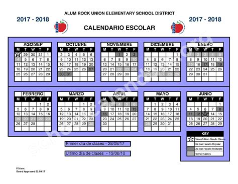 Alum Rock Union Elementary School District Calendars – San Jose, CA