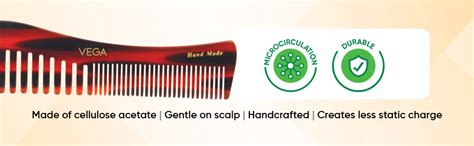 Buy Vega Handcrafted Shampoo Comb for Men & Women, Detangling, Daily ...
