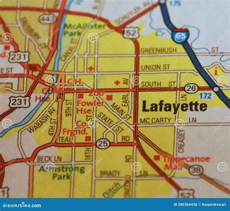 Printable Map Of Lafayette Indiana