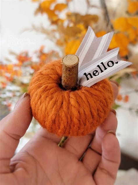 Yarn Wrapped Pumpkins Video Tutorial - Sarah Berry & Co