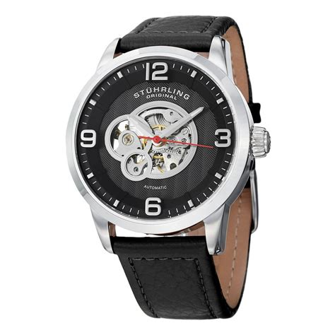 Stuhrling 3922 5 Special Reserve Automatic Dual Time Stainless Steel ...