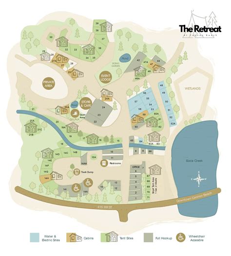 The Retreat at Cannon Beach | Park Map & Site Layout