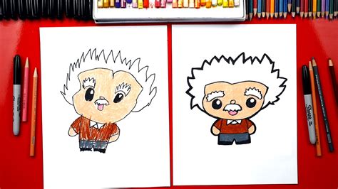 How To Draw Albert Einstein Cartoon - Art For Kids Hub