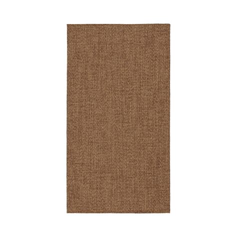 LYDERSHOLM rug flatwoven, in/outdoor, medium brown, 80x150 cm (2'7"x4 ...
