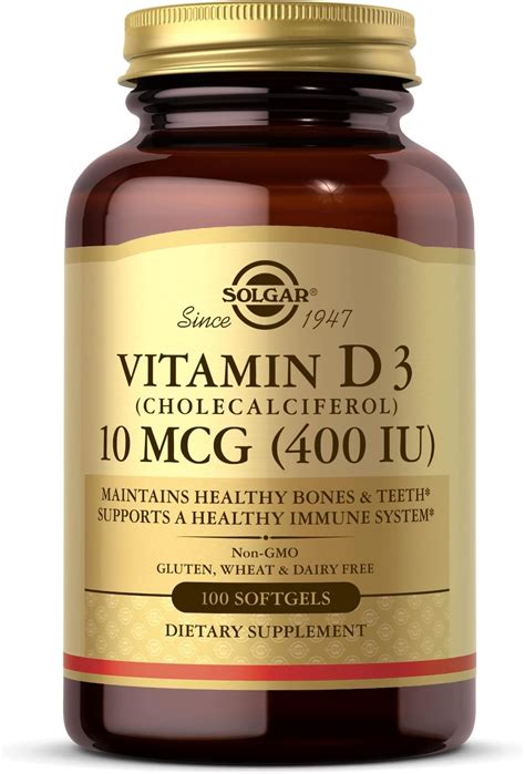 Amazon.com: Solgar Vitamin D3 (Cholecalciferol) 25 mcg (1000 IU) - Helps Maintain Healthy Bones ...