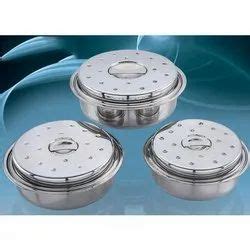 Stainless Steel Food Steamers - Roaster Steamer Set Exporter from Chennai