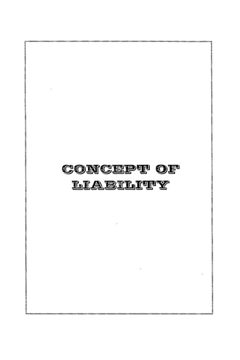 Detailed Concepts on Liability - CONCEPT OF LIABILITY THE NATURE OF ...