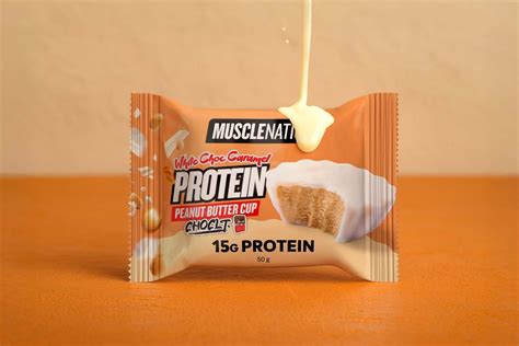 Muscle Nation x Choclt's White Chocolate Caramel Protein PB Cup