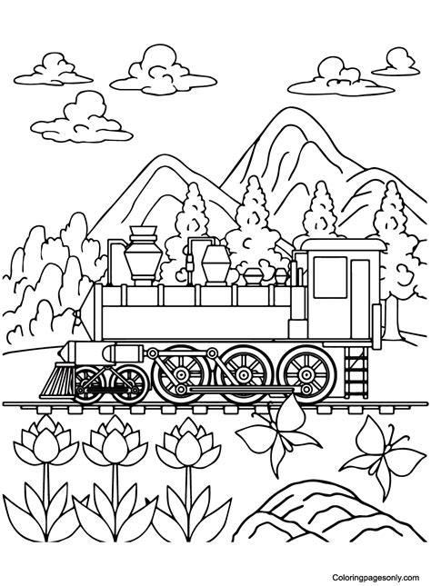 Printable Polar Express Train Coloring Pages