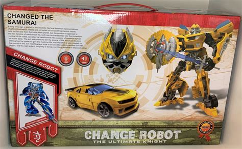 The Ultimate Knight Change Robot Set, Deform Robot Car with Armor and Sword, Robot Mask Glowing ...