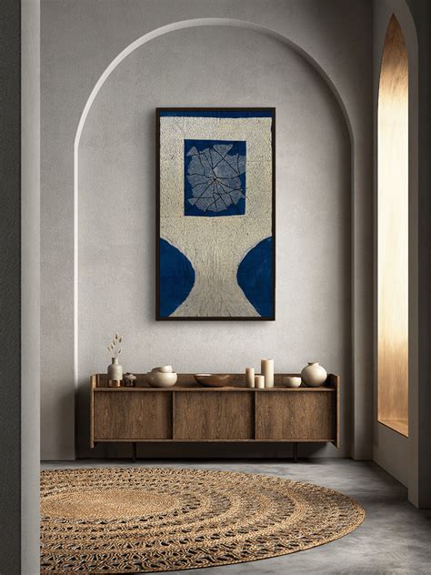 The Blue Tree in Ajrakh Artwork for sale