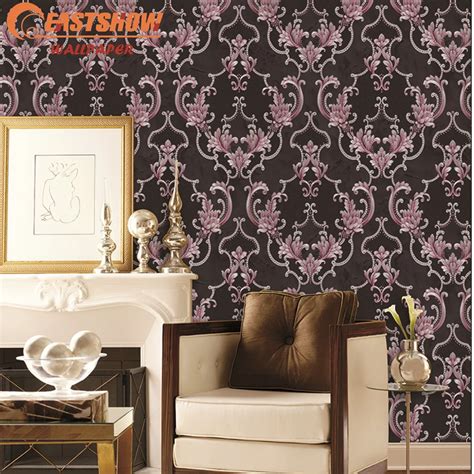 New Design Deep Embossed Vinyl Wall Paper with Damask Pattern ...