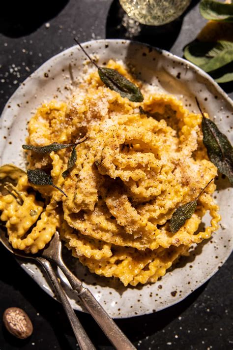 Sage Brown Butter Pumpkin Pasta Alfredo. - Half Baked Harvest