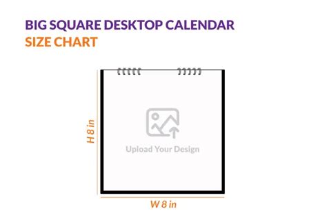 Yellow Rect Box Big Square Desk Calendar Desk Calendars Design ...