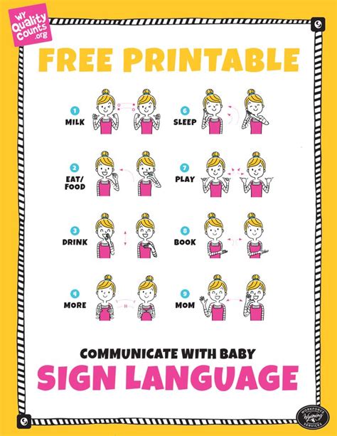 Image result for Baby Sign Language Printable