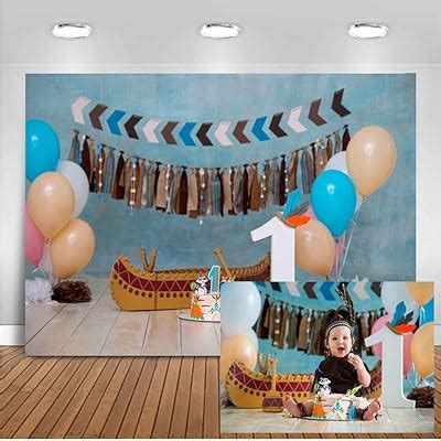 Buy Mocsicka 1st Birthday Cake Smash Backdrop Happy First Birthday for ...