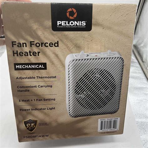 Pelonis 1500w 3-Speed Electric Fan-Forced Space Heater - Home & Office ...