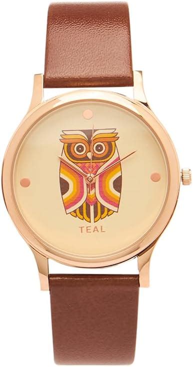 TEAL BY CHUMBAK Round Dial Analog Watch for Women|Night Owl Collection ...