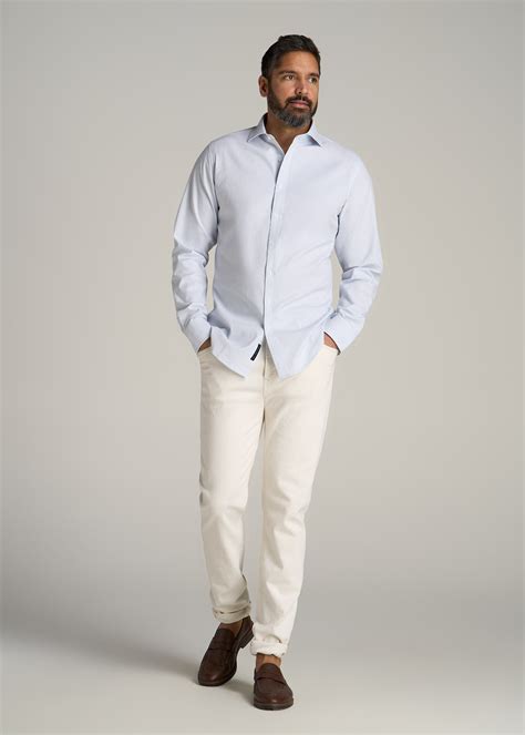 Stretch Linen Dress Shirt for Tall Men | American Tall