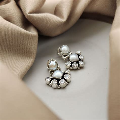 Semi Square Cutstone Earrings (H2123-31) – Nakoda Payals
