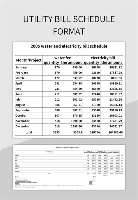 Editable Utility Bill Template