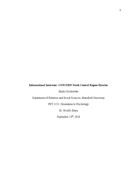 Informational Interview Paper Example 的图像结果